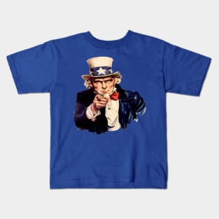 Finger Pointing Patriotic Icon Kids T-Shirt